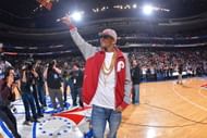 Iverson is introduced on court before the game between the Charlotte Bobcats and the Philadelphia 76ers at the Wells Fargo Center on March 30, 2013 in Philadelphia, Pennsylvania. (Getty Images)
